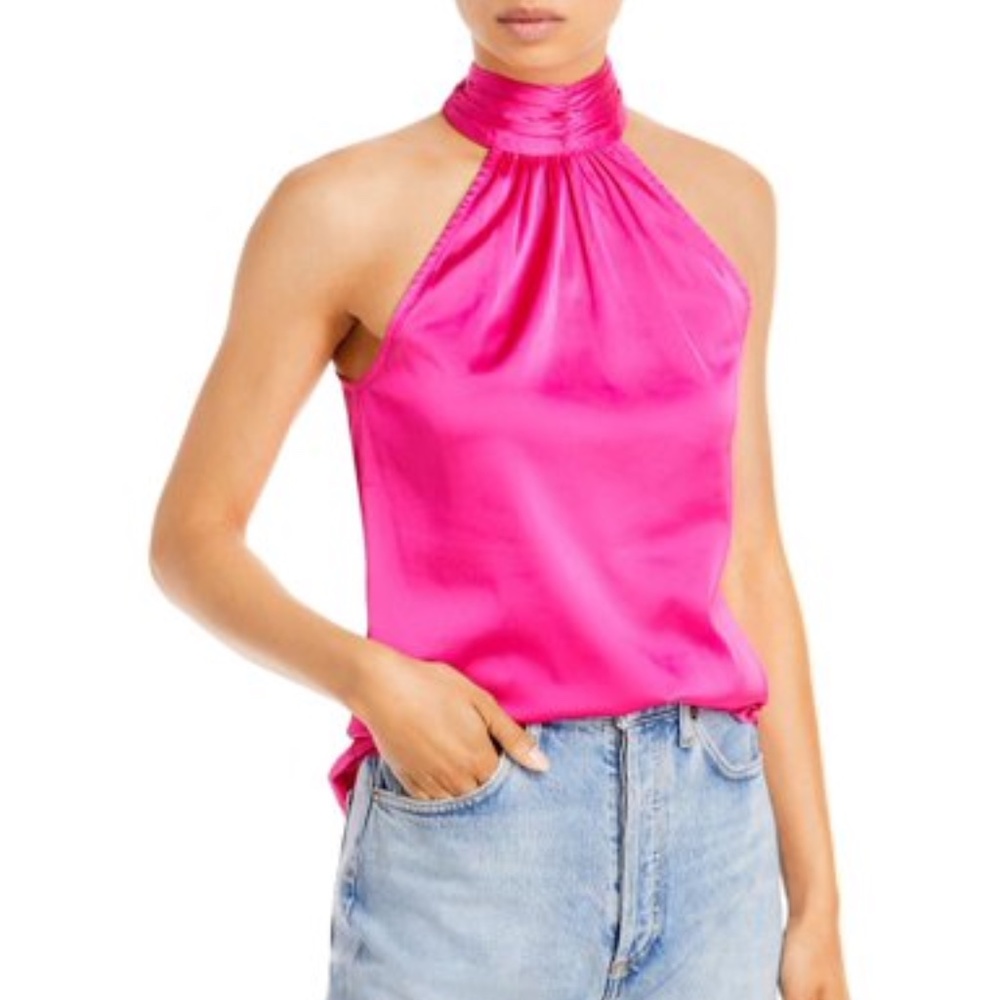 Hot Pink High Neck Top